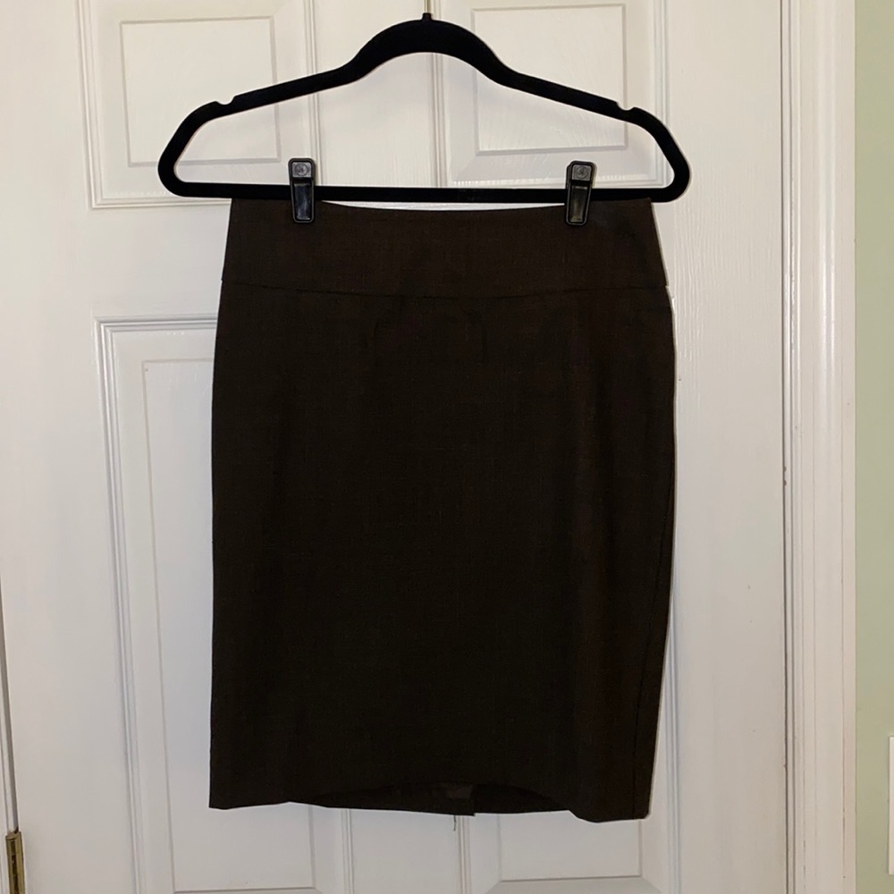 Brown pencil skirt